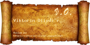Viktorin Olivér névjegykártya