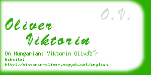 oliver viktorin business card